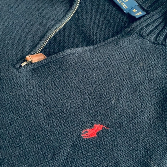 🚨$18❗️Polo Ralph Lauren 1/4 Zip Sweater | Sz M - Picture 6 of 7